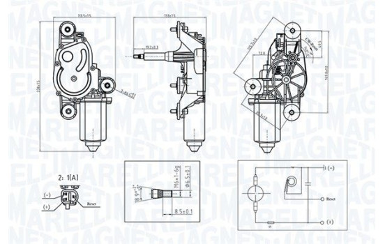 Windshield wiper motor, Image 2