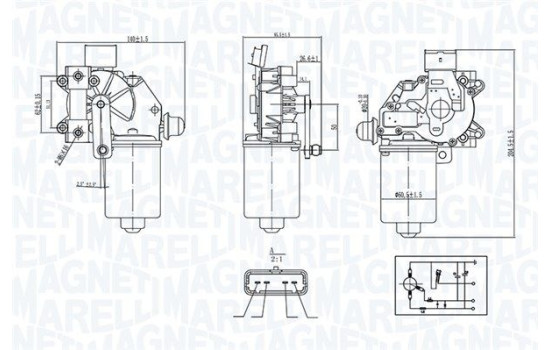 Windshield wiper motor